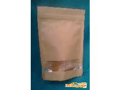 精品牛皮紙袋 小號干果電子家紡針織專用，內(nèi)置拉鏈站立設(shè)計